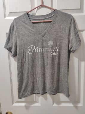 League Gray Pommies Cider V-Neck Tee